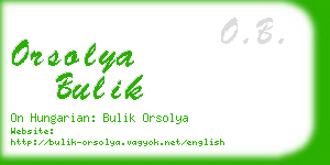 orsolya bulik business card